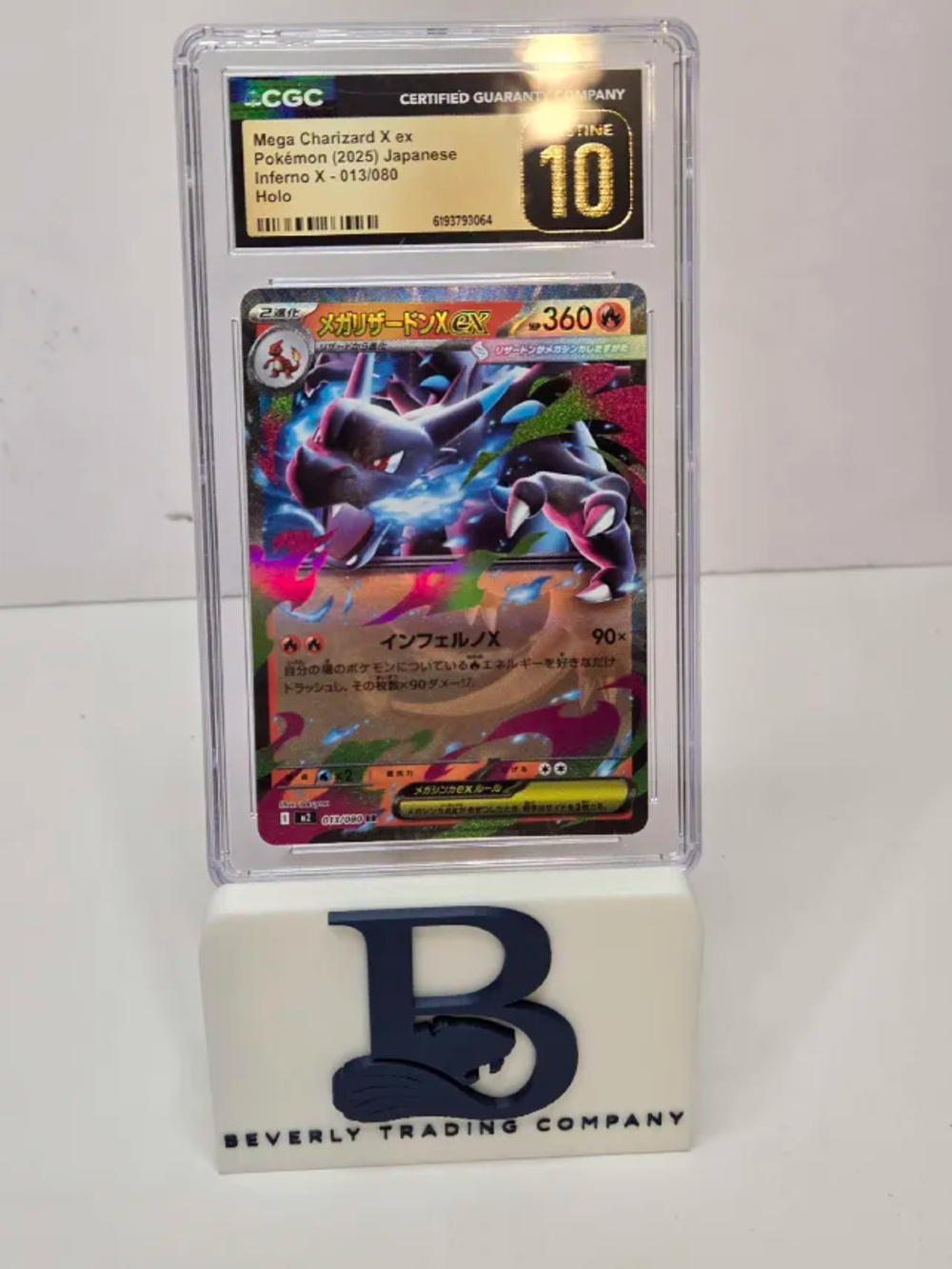 Mega Charizard X ex 2025 Inferno X 013/080 CGC Pristine 10 Holo Pokémon Card